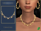 Sims 4 — Cathy Chain Necklace by Pitted0live — Chunky chain mid length necklace Custom catalog image