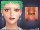 Sims 4 — Nose Rings Piercing Set by feyona — Nose Rings Piercing Set comes with 5 swatches.