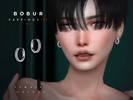 Sims 4 — Hoop earrings with Gems set by Bobur2 — Hoop earrings with Gems for female