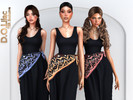 Sims 4 — Scarf Detailed Dress by DOLilac — Custom thumbnail