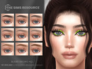 Sims 4 — Blaire Brows HQ by Caroll912 — A 9-swatch soft, arched eyebrows in different tones of black, brown, blonde and