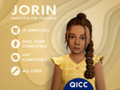 Sims 4 — Jorin Hair by qicc — Textured bubble braid ponytail hair with face-framing strands. - Maxis Match