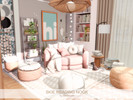 Sims 4 — Skie Reading Nook by BlusterSims — The Skie Reading Nook is a dreamy pastel retreat designed for slow mornings