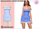 Sims 4 — Dolly Set Lace Hem Dress by Harmonia — New Mesh