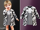 Sims 4 — Infant - Cozy layered outfit with stylish animal print outerwear by Garfiel — A charming infant outfit featuring