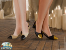 Sims 4 — Career - Slingback Black Leather Shoe by Glitterberryfly — A slingback career office shoe with black leather