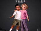 Sims 4 — CARTER set - toddler by ali1 — T-Shirt, Plaid Pants and Shorts