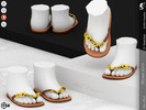 Sims 4 — Shoes KP 2 1- Infant by KaTPurpura — Flat sandals with sunflower flower details