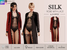 Sims 4 — ALLISON - SILK ROBE WITH LACE by linavees — New Mesh