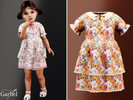 Sims 4 — Toddler - Vintage floral dress with layered cottagecore inspired charm by Garfiel — A sweet toddler dress