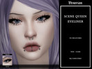 Sims 4 — Scene Queen Eyeliner by Venerian by Venerian — 14 swatches Teen to elder Feminine frame only HQ compatible