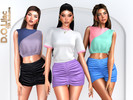 Sims 4 — Pastel Heat Set by DOLilac — Includes: (Top + Bottom)