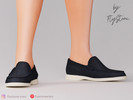 Sims 4 — Male Slip On Comfort Loafers by FlyStone — Male slip-on comfort loafers with smooth rounded toe upper,