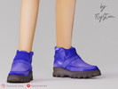 Sims 4 — Child Strap Ankle Boots by FlyStone — Child ankle boots with wraparound strap detail, rounded toe, chunky lug