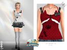 Sims 4 — CAT UNIFORM-TOP by ZNsims — little kitten, costume, vest, bow tie, polka dots
