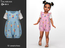 Sims 4 — Arianna  Floral Embroidery Romper by talarian — Sweet romper with ruffle shoulders, floral embroidery all over,