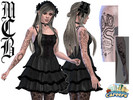 Sims 4 — Book Writer Right Upper Arm Tattoo by MaruChanBe2 — Book themed tattoos for your cuties.