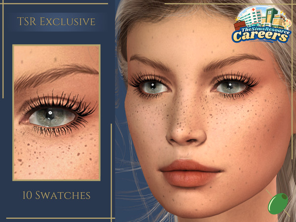 Sims 4 — Selena 3D Lashes by Pitted0live — Full fluttery 3D long length eyelashes 2 versions
