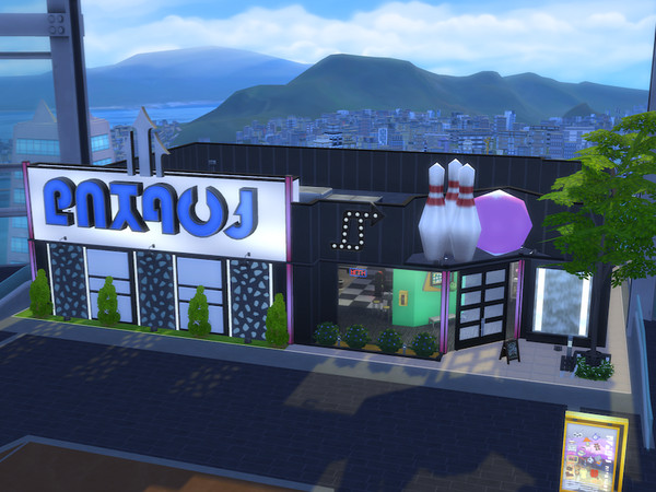 Sims 4 — PinHead Sports Bar - No CC by ABDesignStudios — It's Friday afternoon. Work is done. School's out. What better