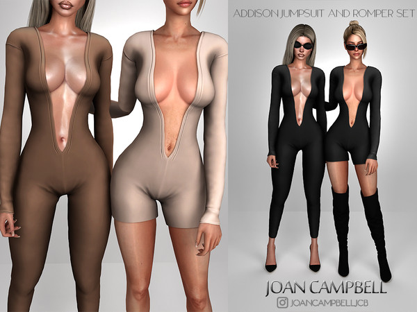 Sims 4 — ADDISON ROMPER by Joan_Campbell_Beauty_ — INCLUDES: JUMPSUIT (13 swatches)
