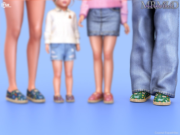 Sims 4 — Coastal Espadrilles - Male by Mermalade — Coastal Espadrilles S741 - S742 - S743 - S744