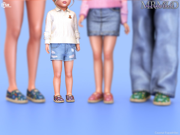 Sims 4 — Coastal Espadrilles - Toddler by Mermalade — Coastal Espadrilles S741 - S742 - S743 - S744