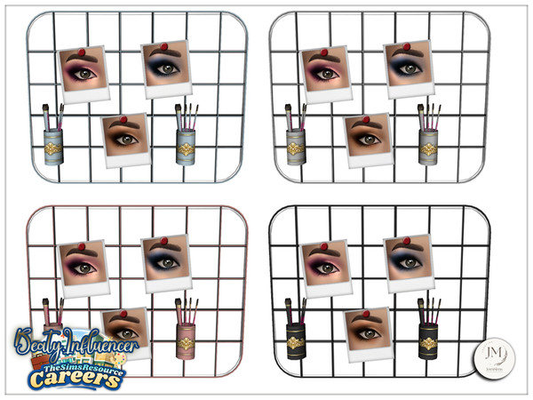 Sims 4 — Jomsims Careers beauty influencer wall deco1 by jomsims — For our career theme. Find beauty influencers.