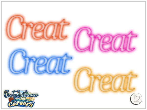 Sims 4 — Jomsims Careers beauty influencer wall neon by jomsims — For our career theme. Find beauty influencers.