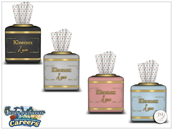 Sims 4 — Jomsims Careers beauty influencer deco kleenex by jomsims — For our career theme. Find beauty influencers.