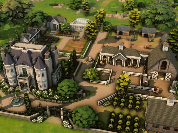 Sims 4 — Royal Ranch - NO CC by plumbobkingdom — This royal ranch combines the grandeur of an aristocratic palace with