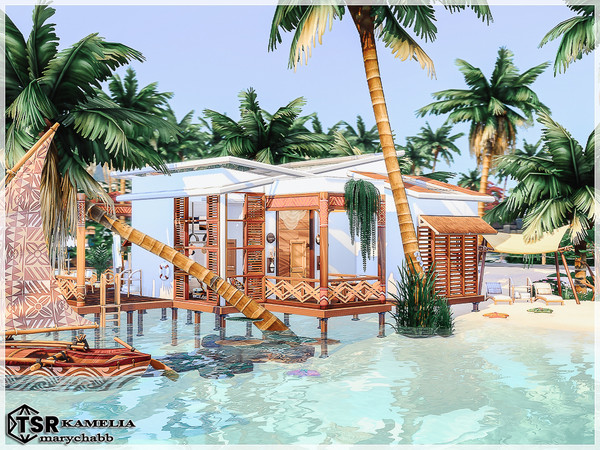Sims 4 — Kamelia - No  CC by marychabb — Hello, today I wanted to show you my new house built on a 30x20
