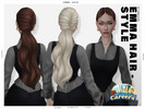 Sims 4 — Careers Collection Emma Ponytail Hairstyle by Leah_Lillith — All LODs, Smooth bones, Custom CAS thumbnail, Works