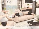 Sims 4 — Raven Kitchen by BlusterSims — The Raven Kitchen is a warm, modern open concept space featuring matte black