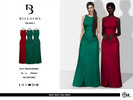 Sims 3 — Wrap Waist Maxi Dress by Bill_Sims — This dress features a coat neckline and a wrap waist design in a