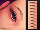Sims 4 — Light Frame Brows by cosimetic — Light Frame Brows feature a slim, softly defined shape designed to naturally