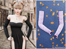Sims 4 — Midnight opera sleeves by MysteriousOo — Matching detached sleeves designed to complement the gown with a sleek,