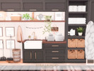 Sims 4 — Avaia Laundry by BlusterSims — The Avaia Laundry is a cozy modern farmhouse laundry room blending dark