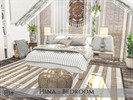 Sims 4 — Hina - Bedroom by Rirann — Hina is a cozy bedroom in white, beige, and brown colors