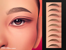 Sims 4 — Forma Linia Brows V1 by cosimetic — Eyebrows N186 V1 A well-defined eyebrow design with clean, structured hair