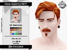 Sims 4 — Facial Hair Style N2 7 7 by David_Mtv2 — All maxis color (24 colors).