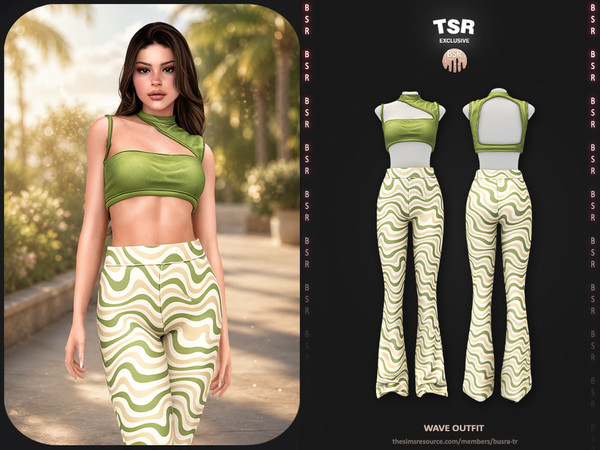 Sims 4 — SET-Wave Outfit by busra-tr — - BD1679