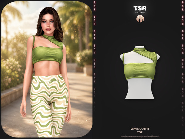 Sims 4 — Wave Outfit - Top BD1679 by busra-tr — - BD1679