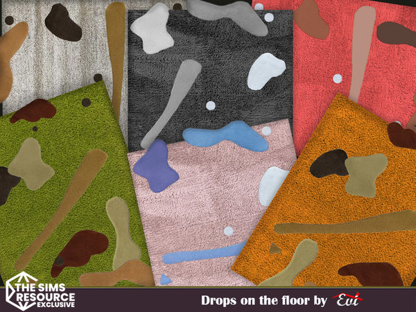 Sims 4 — Drops by evi — Rugs created by soft material and ca decorate every room .