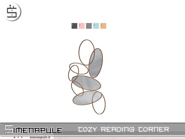 Sims 4 — [SeN4] Cozy Reading Corner - Mirror by Simenapule — A soft and stylish set designed to create a cozy reading