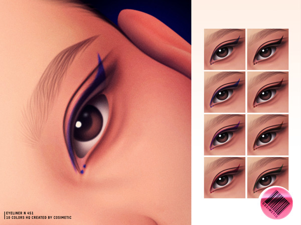 Sims 4 — Twin Dot Liner by cosimetic — Twin Dot Liner adds a minimalist yet distinctive touch with two small accent dots