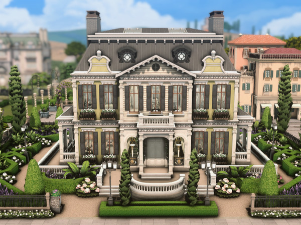 Sims 4 — Small Palace - NO CC by plumbobkingdom — This small palace enchants with its classical architecture inspired by