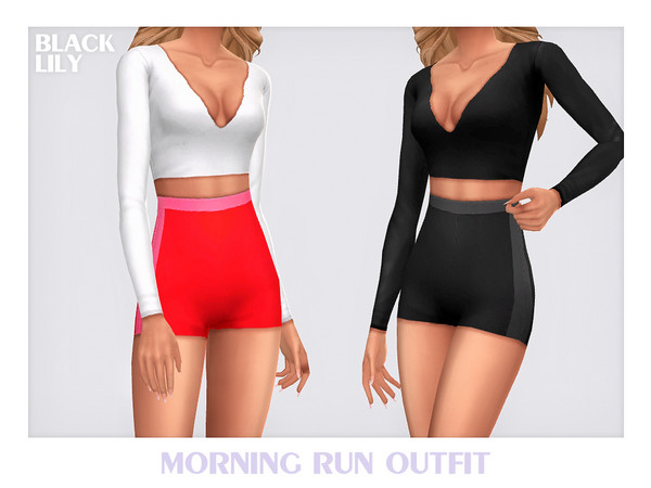 Sims 4 — Morning Run Outfit by Black_Lily — YA, A, Teen