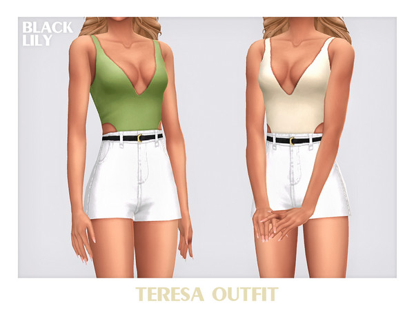 Sims 4 — Teresa Outfit by Black_Lily — YA, A, Teen