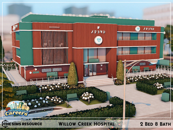 Sims 4 — Willow Creek Hospital by sharon337 — Residential Lot. (Medical Centre)