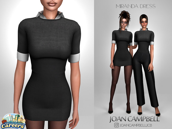 Sims 4 — MIRANDA DRESS by Joan_Campbell_Beauty_ — INCLUDES: TOP (12 swatches)